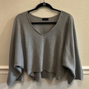 Storia Grey V-Neck Sweater